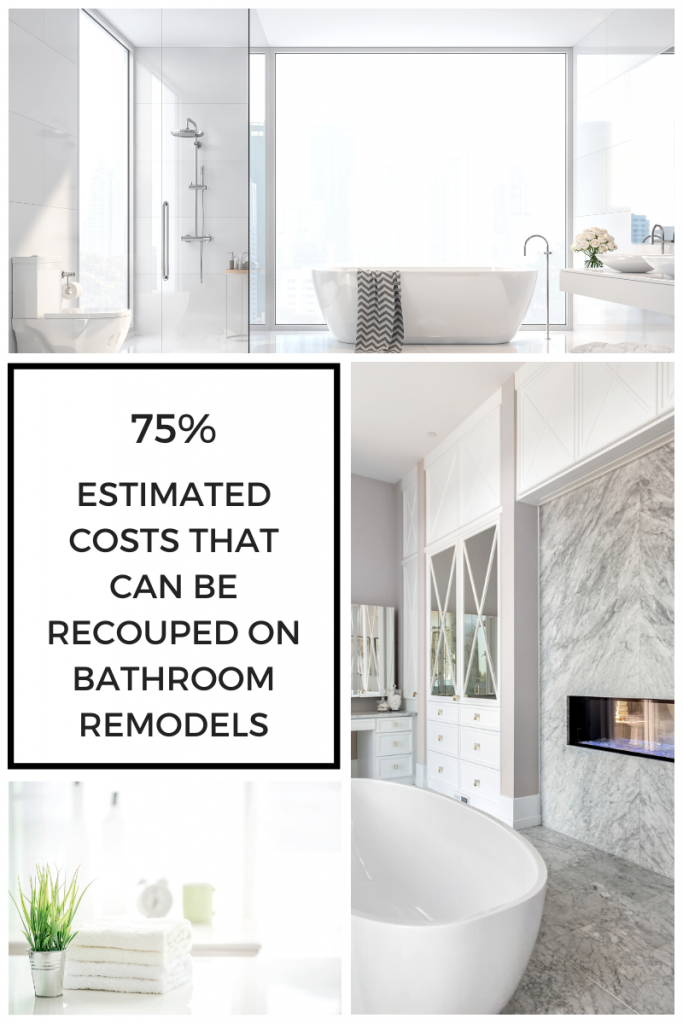 75% Estimated Costs That CAn Be Recouped on Bathroom Remodels