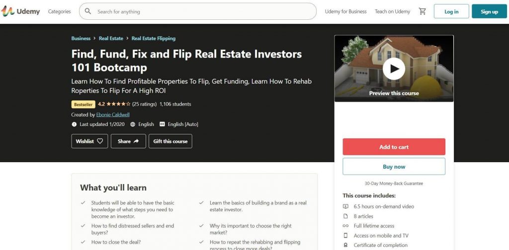 4 - Udemy Real Estate Flipping Course