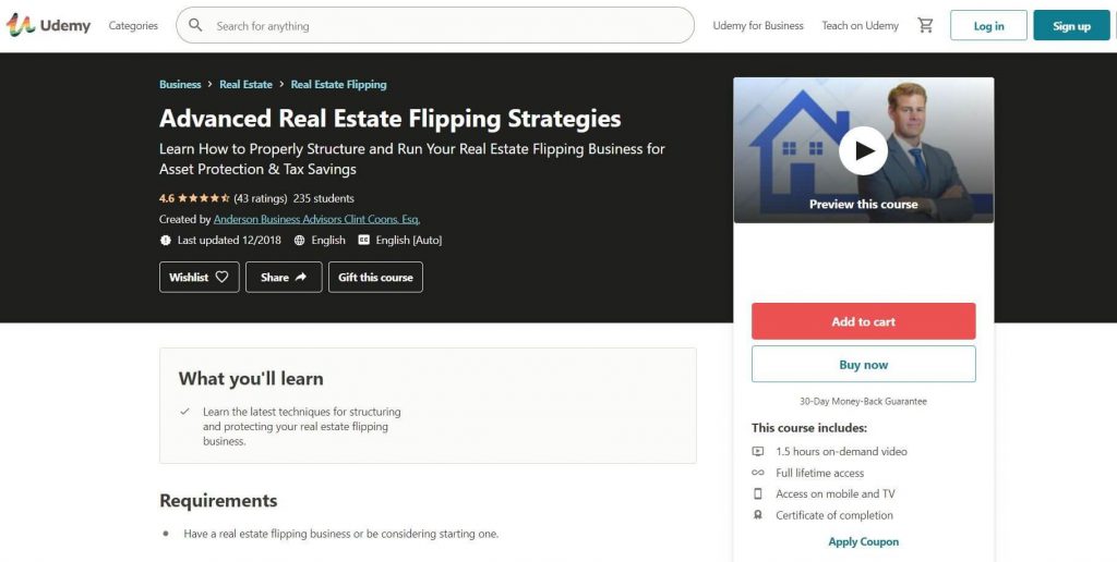 7 - Udemy Advanced Real Estate Flipping Strategies