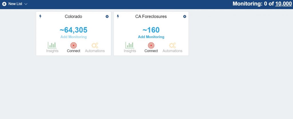 PropertyRadar - lists card display