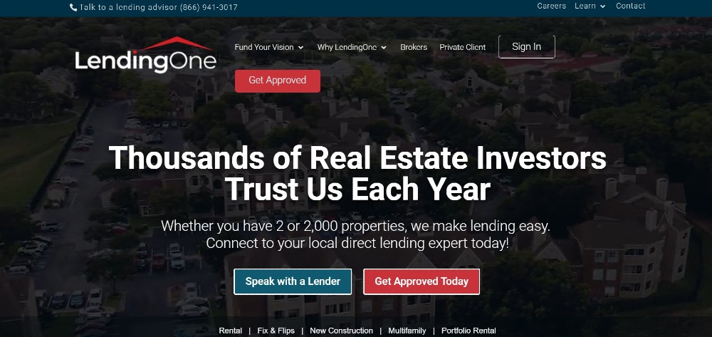 LendingOne-home-page