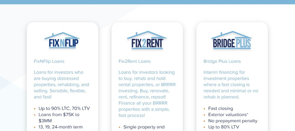 Lima One fix and flip loans