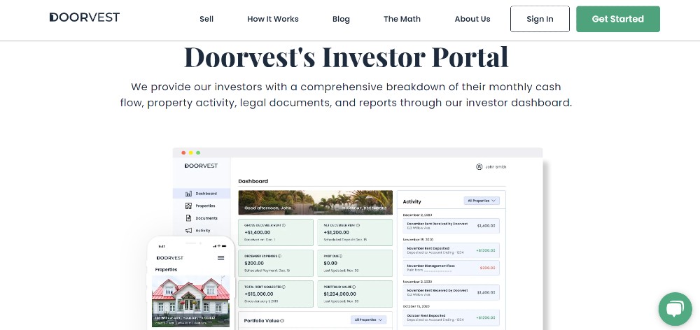Doorvest investor portal