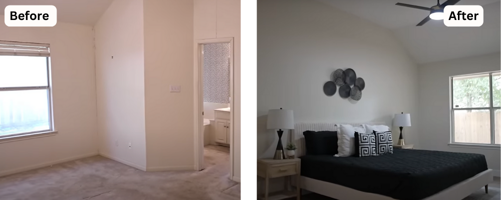 Bedroom Before and After