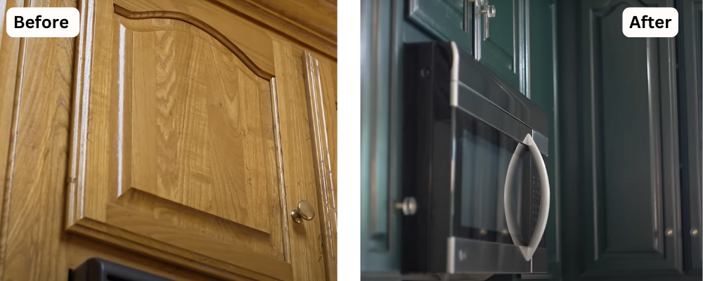 Cabinets Before and After
