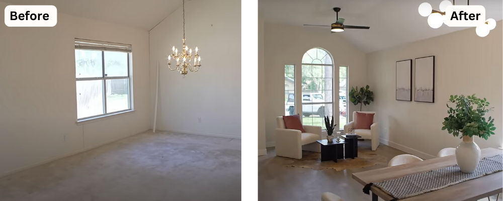 Entrance Room Before and After