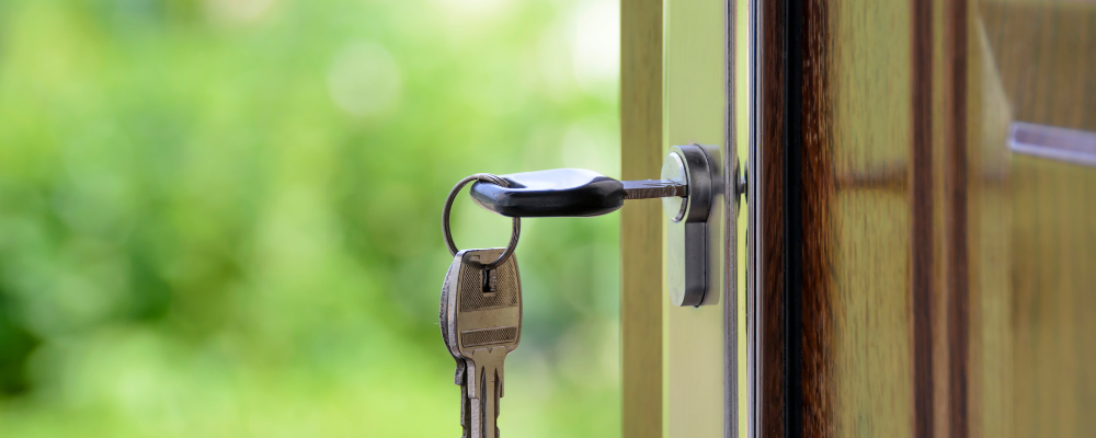 House with open door