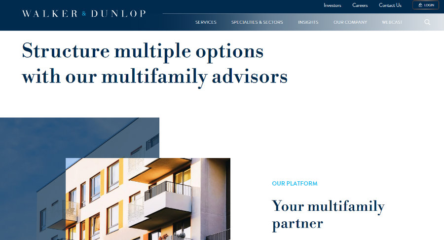 Walker and Dunlop Multifamily Financing